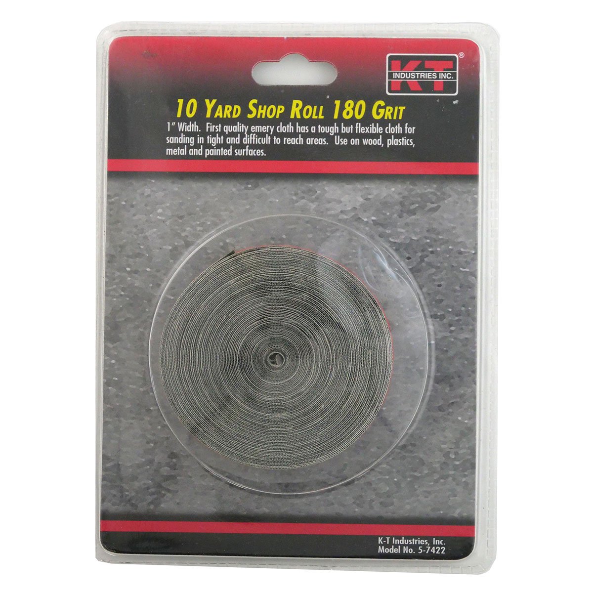 K-T Industries® 180 Grit Emery Cloth - 1"x10 Yard Roll