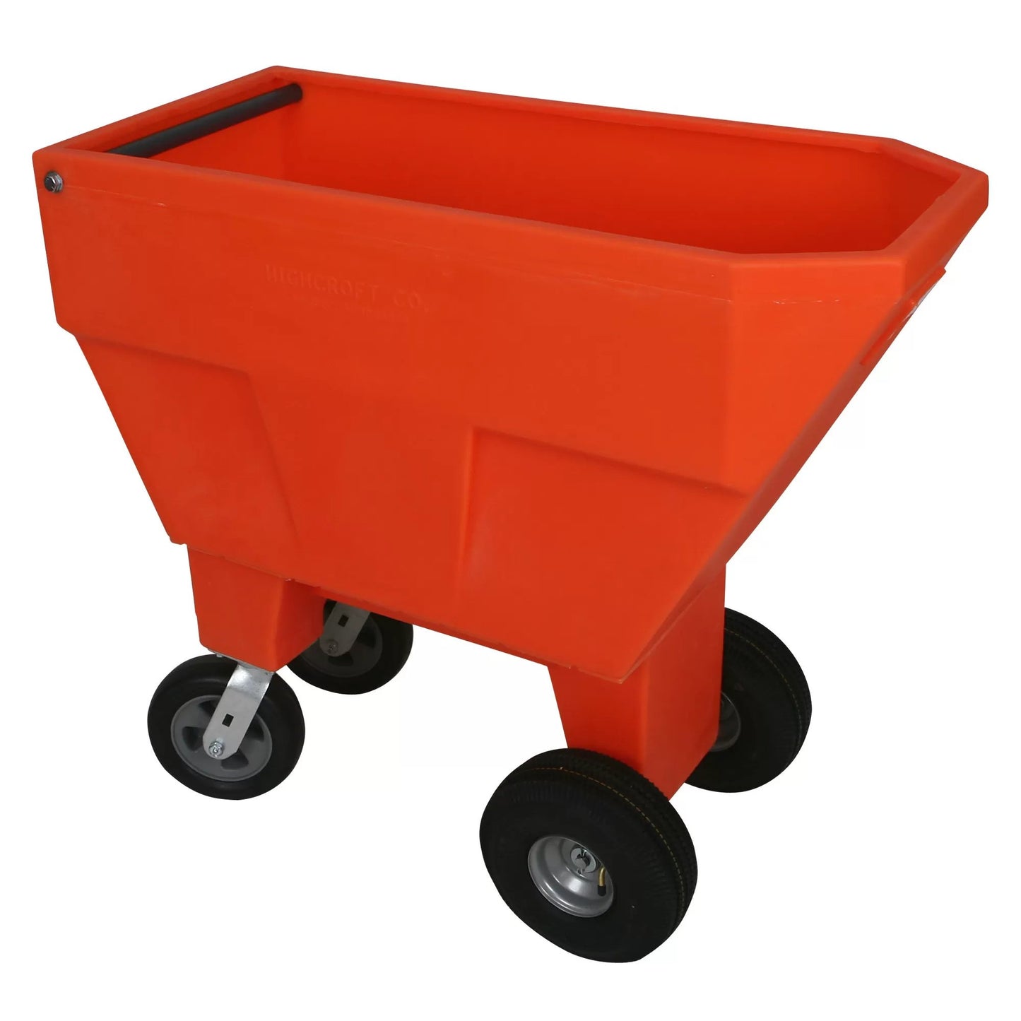 Poly Feed/Pig Moving Cart With Solid Tires - 39 1/4" x 18 1/4" x 35"