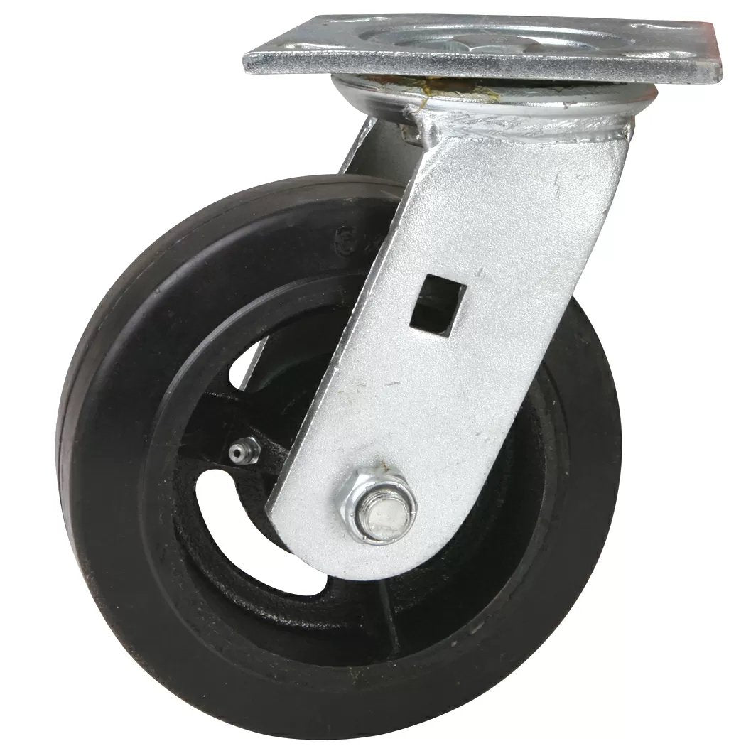 6 x 2 Rubber Wheel On Swivel