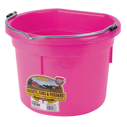 DuraFlex® Plastic Flat Back Bucket - 8 Quart