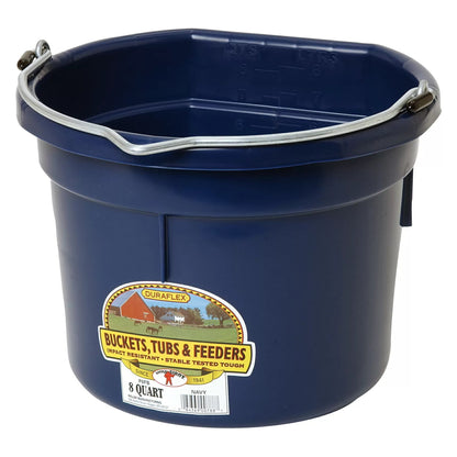 DuraFlex® Plastic Flat Back Bucket - 8 Quart