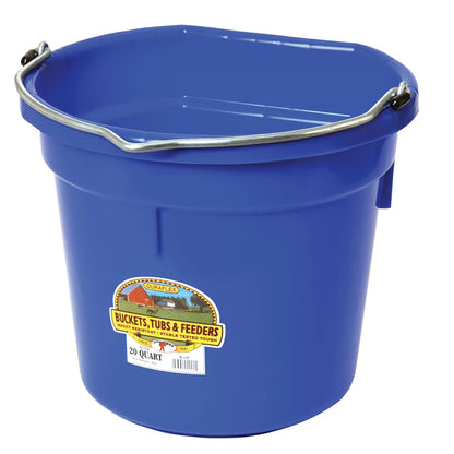 DuraFlex® Plastic Flat Back Bucket - 20 Quart