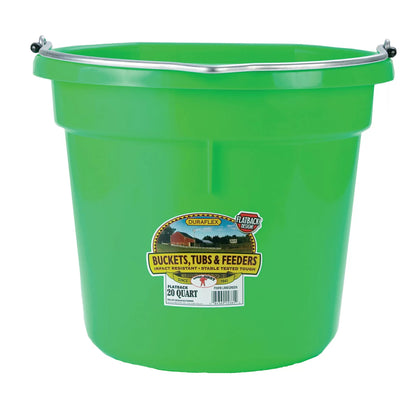 DuraFlex® Plastic Flat Back Bucket - 20 Quart