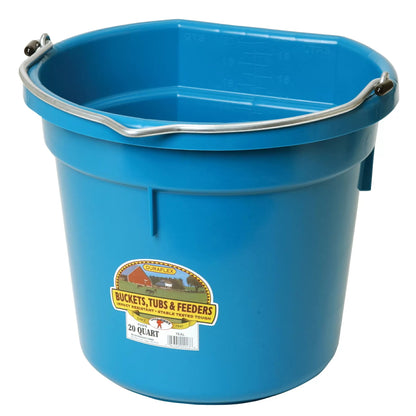 DuraFlex® Plastic Flat Back Bucket - 20 Quart