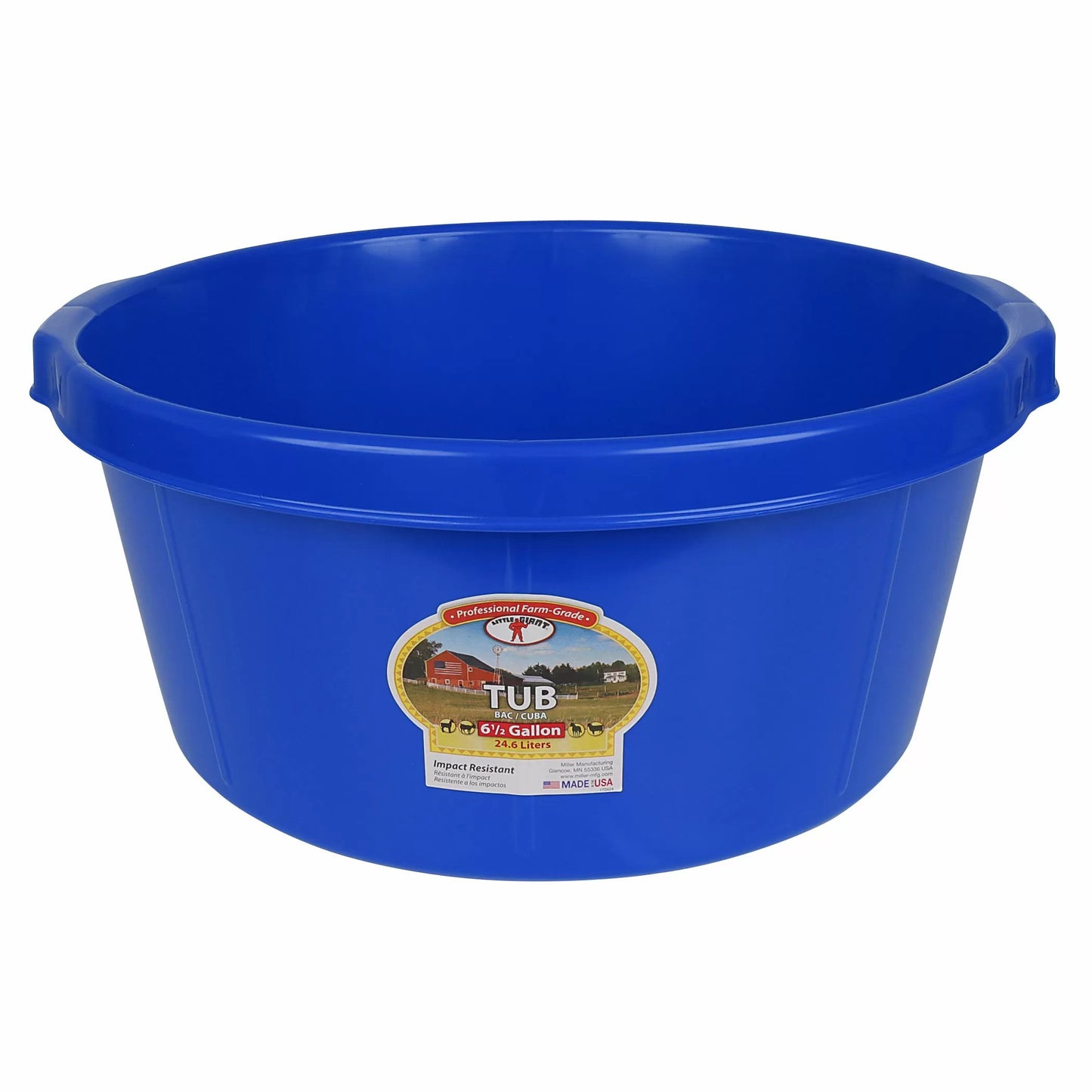 Little Giant® Duraflex® 6.5 Gallon Blue Plastic Tub