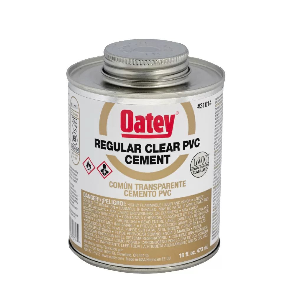 Oatey® PVC Regular Clear Cement - 16 oz