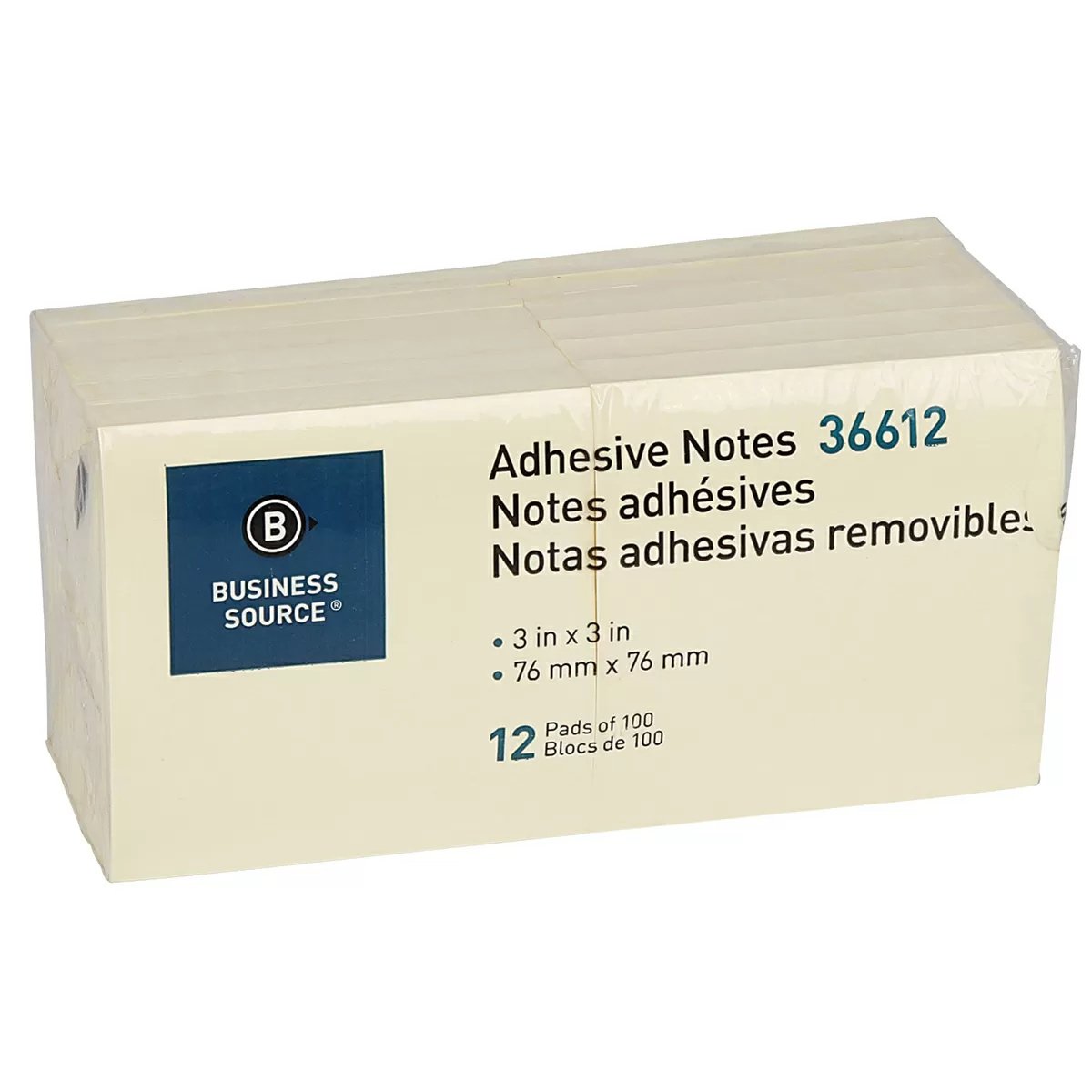 Business Source® Adhesive Notes - 12 Pads