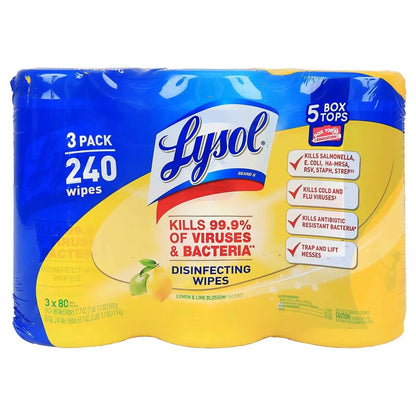 Lysol® Disinfectant Wipes - 3 Pack