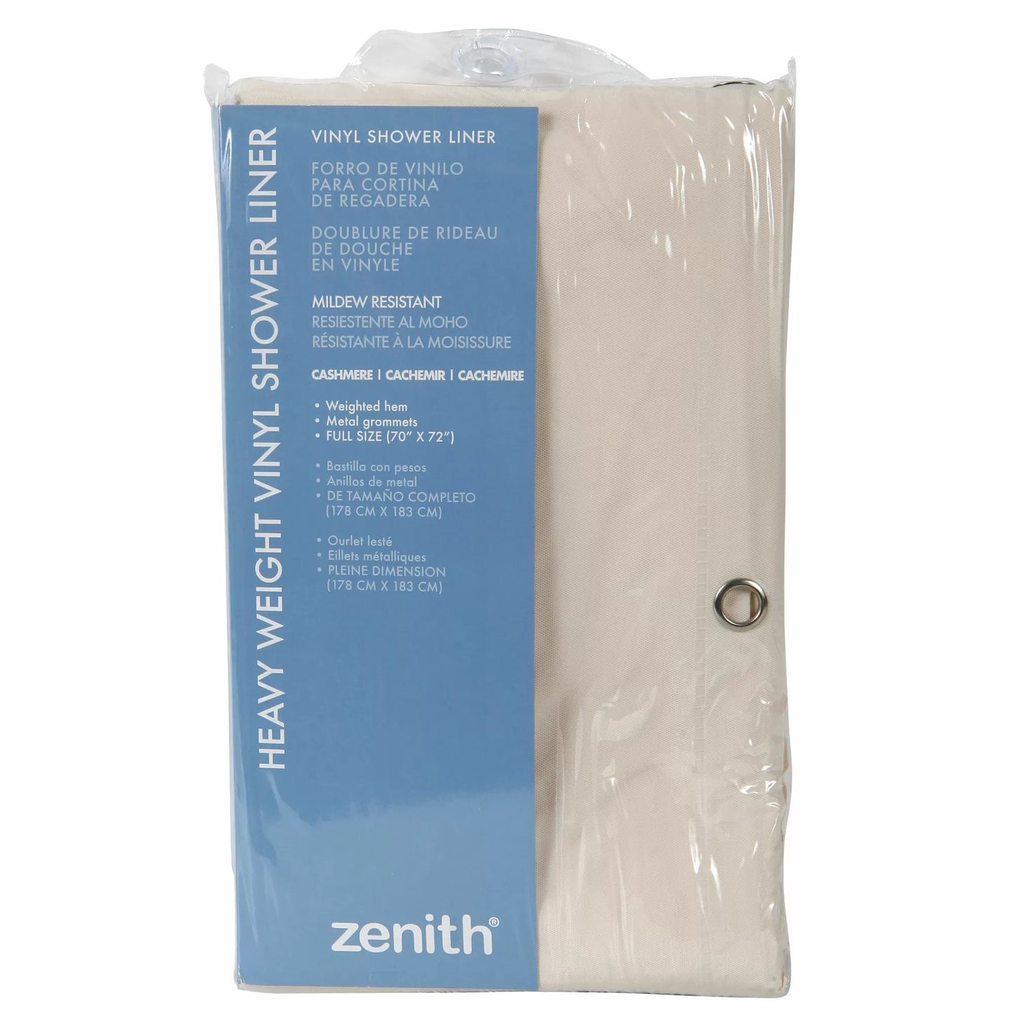 Zenith Heavy-Duty Vinyl Shower Curtain