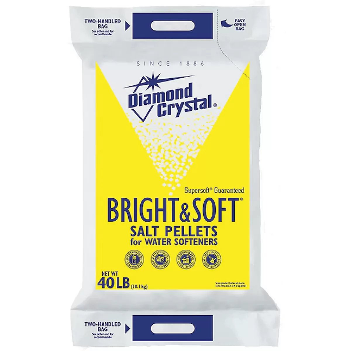 Diamond Crystal® Bright & Soft® Water Softener Salt Pellets - 40 lb Bag