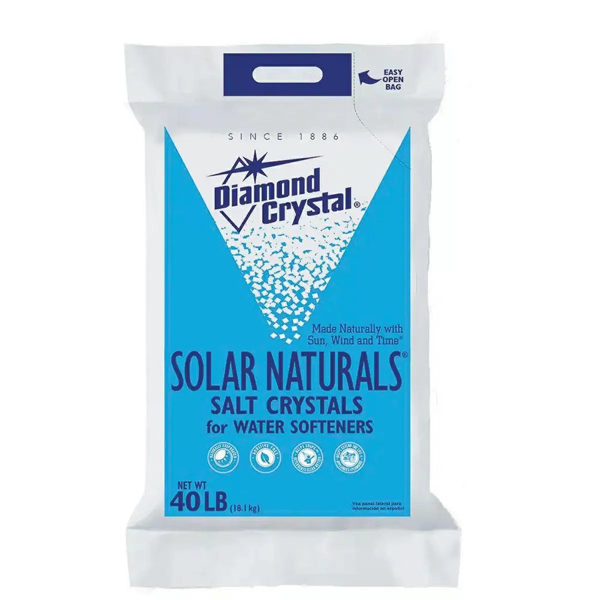 Diamond Crystal® Solar Naturals® Water Softener Salt Crystals - 40 lb Bag