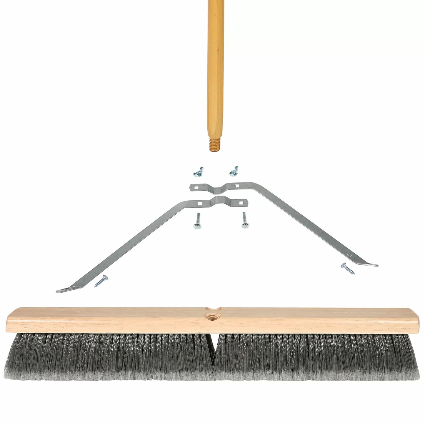 Fine Sweep Broom With Wood Block - 24"