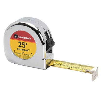 GreatNeck® Chrome Tape Measure - 25' x 1"