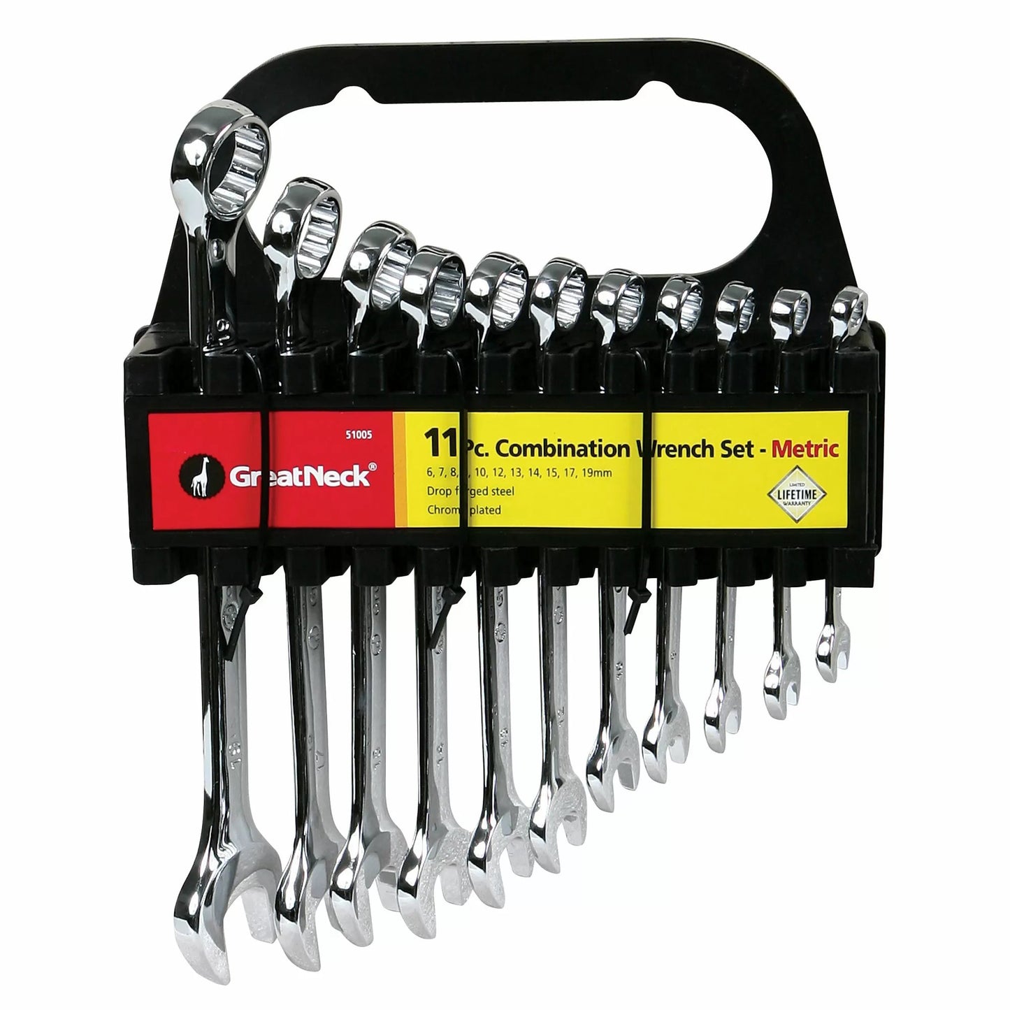 11-Piece Metric Combo Wrench Set 7-19 mm