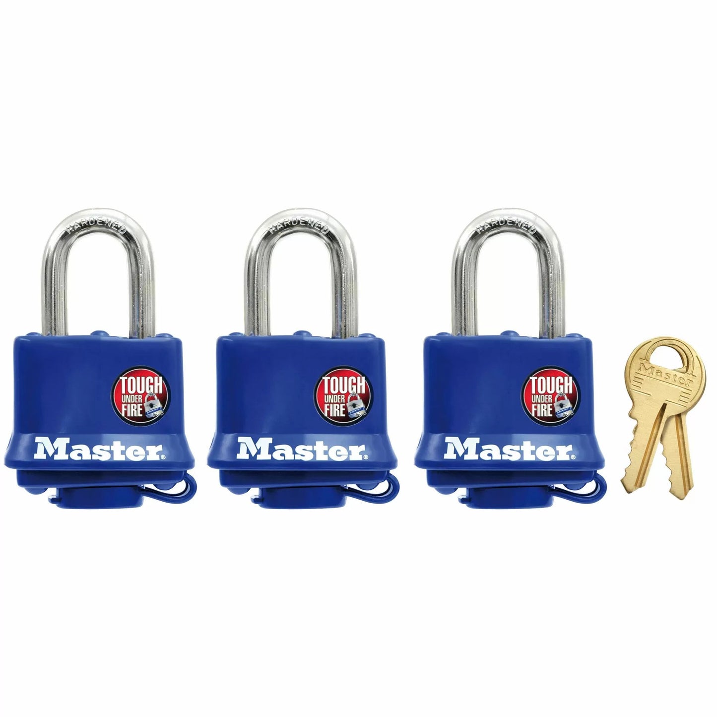 Master Lock® Set of 3 Covered Laminated Padlocks