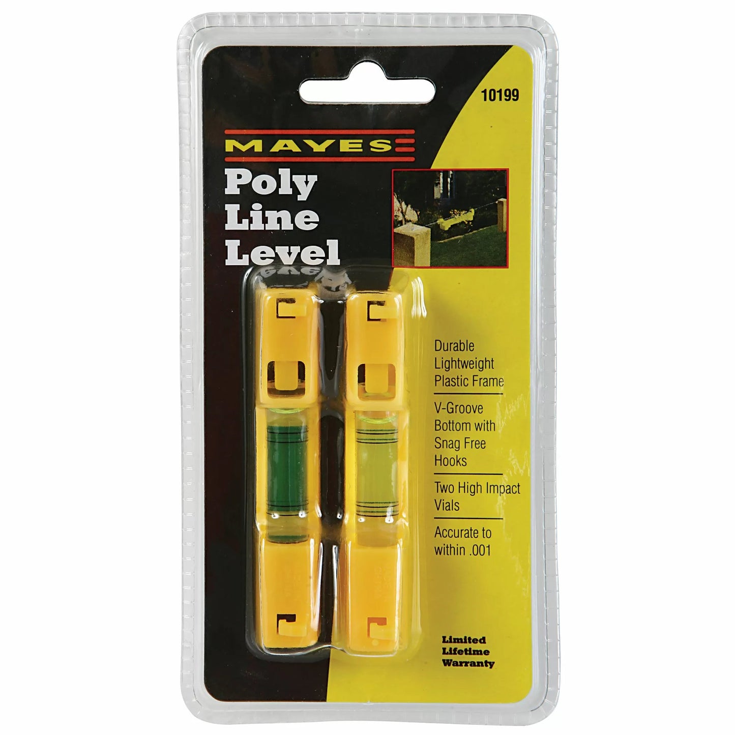 Mayes® 2-Piece 3" Line Level Set