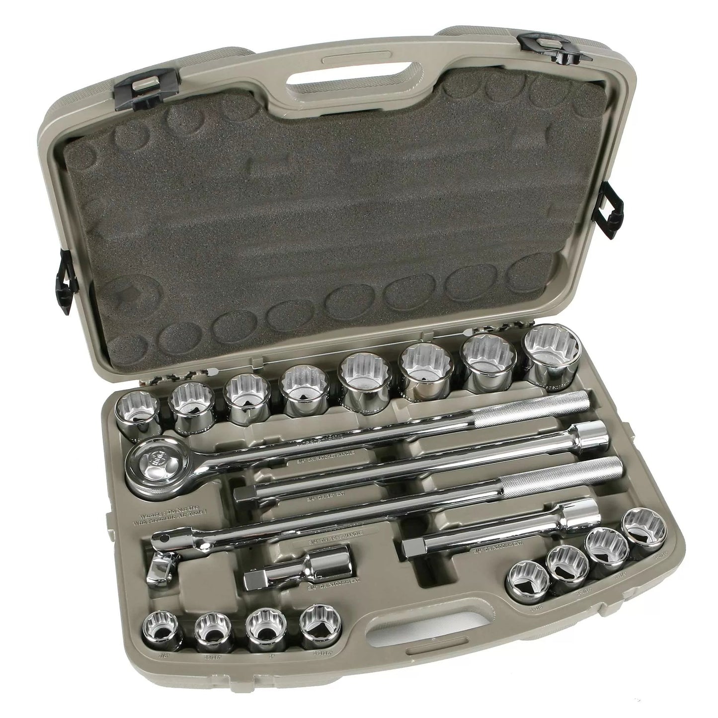 Crescent® 21-Piece 3/4" Socket Set