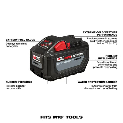 Milwaukee® Tool M18™ REDLITHIUM™ High Output™ HD12.0 Battery Pack