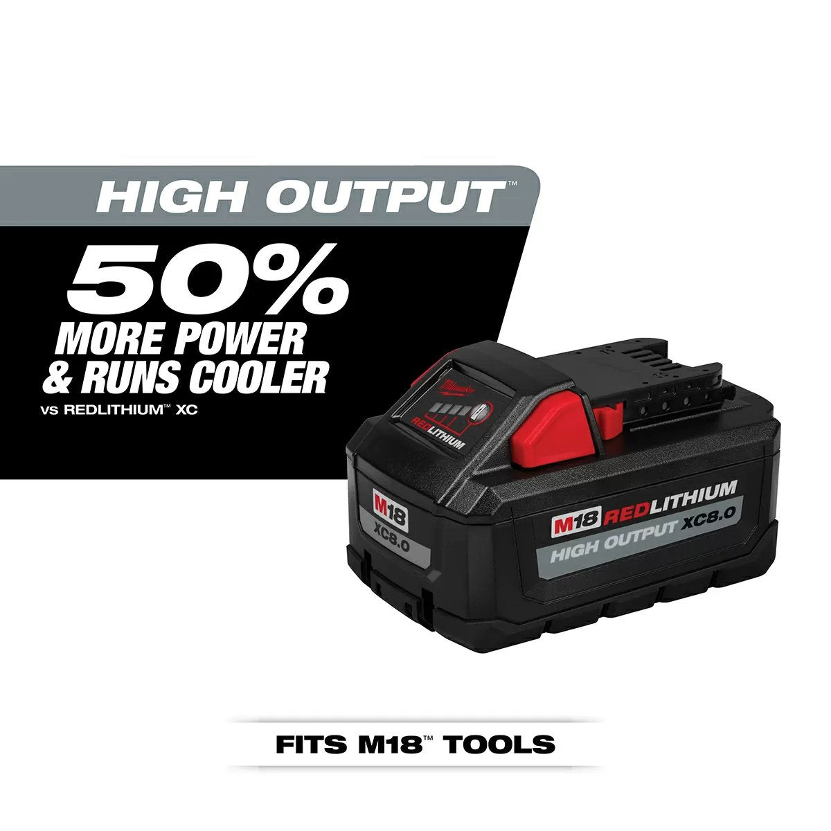 Milwaukee® Tool M18™ REDLITHIUM™ High Output™ XC8.0 Battery Pack