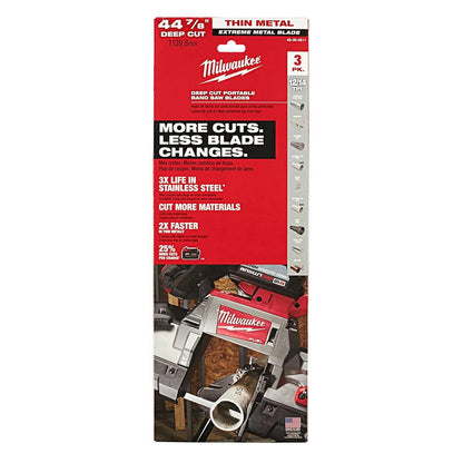 Milwaukee Tool Compact Portable Band Saw Blade  3Pk