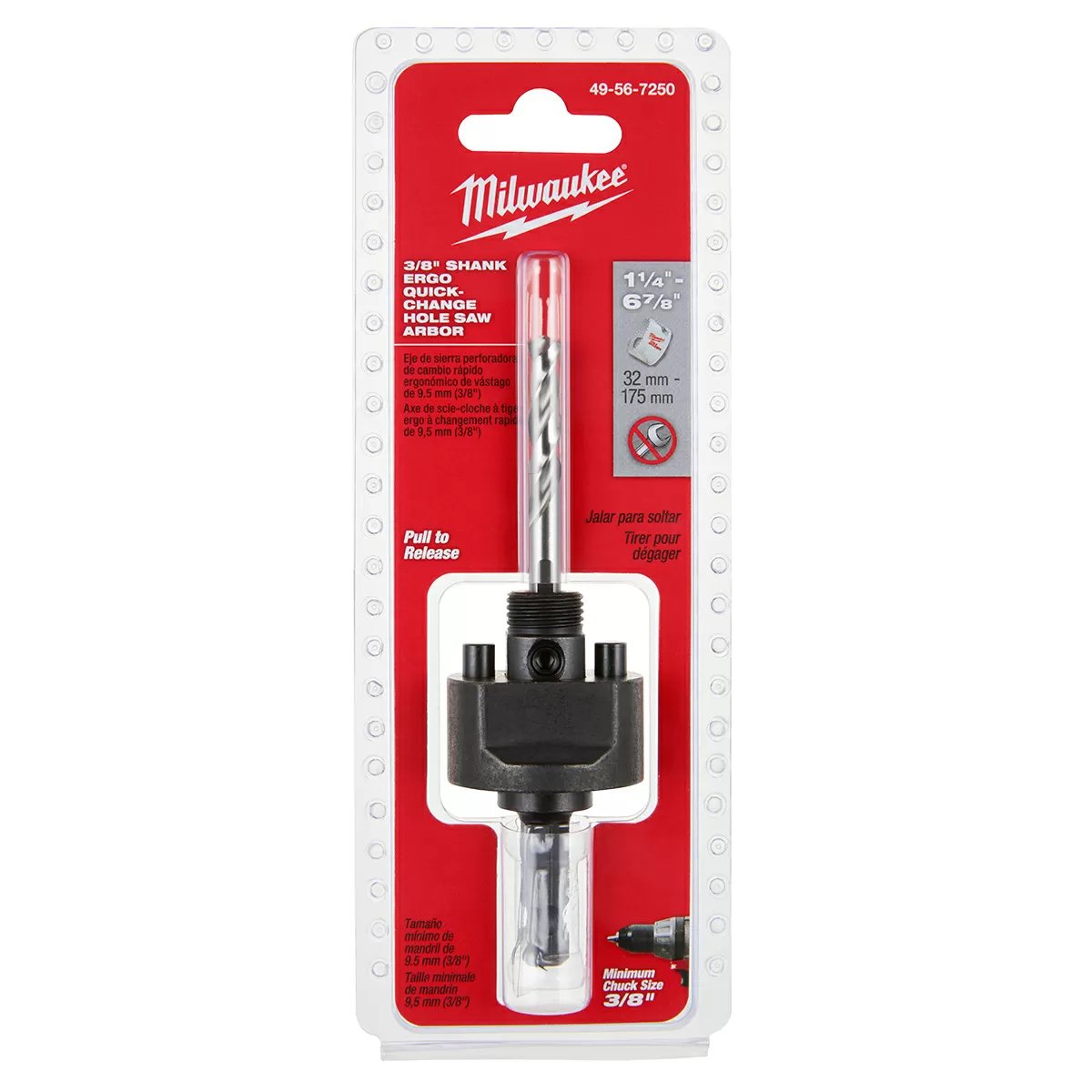 Milwaukee Tool Hole Saw Large Thread Quick Change Arbor