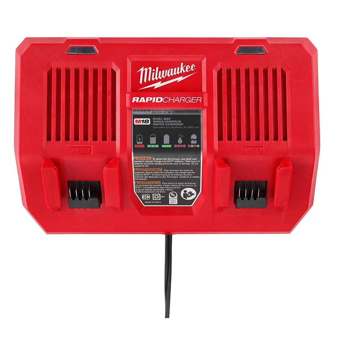 Milwaukee® Tool M18™ Dual Bay Simultaneous Rapid Charger