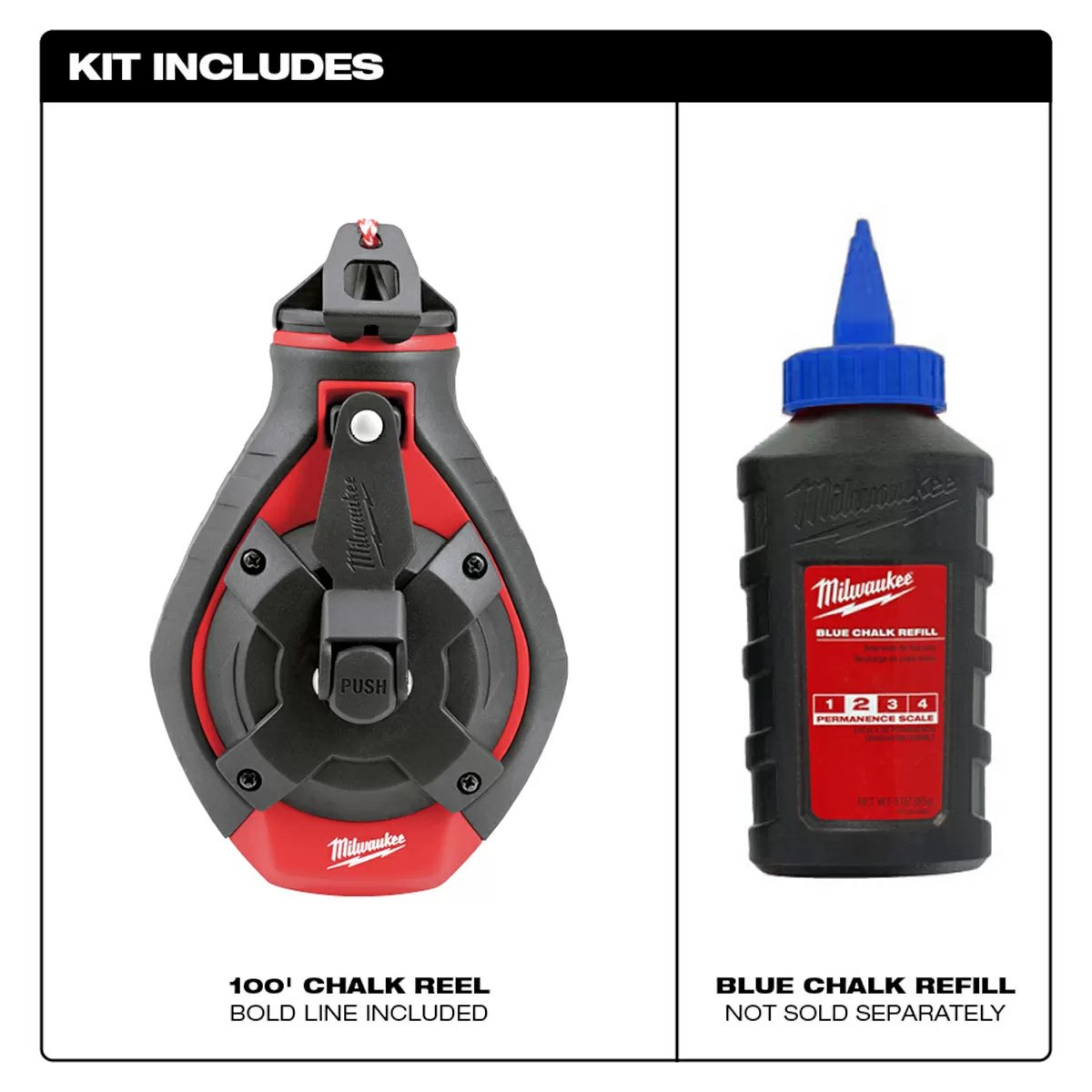 MIlwaukee® Tool Bold Line Kit - 100' w/Blue Chalk