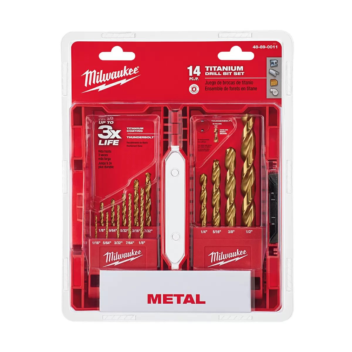 Milwaukee Tool Thunderbolt® Titanium Coated Drill Bit 14-Piece Set