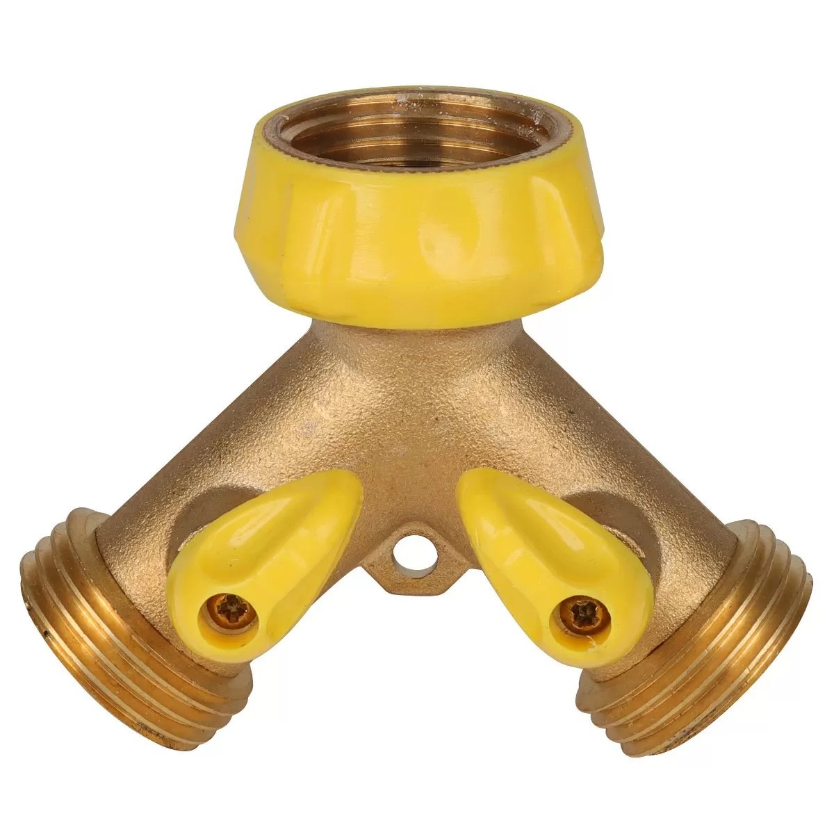 Dual Hose Brass Y Connector