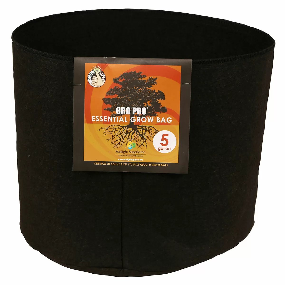 Gro Pro® Essential Round Black Fabric Pot