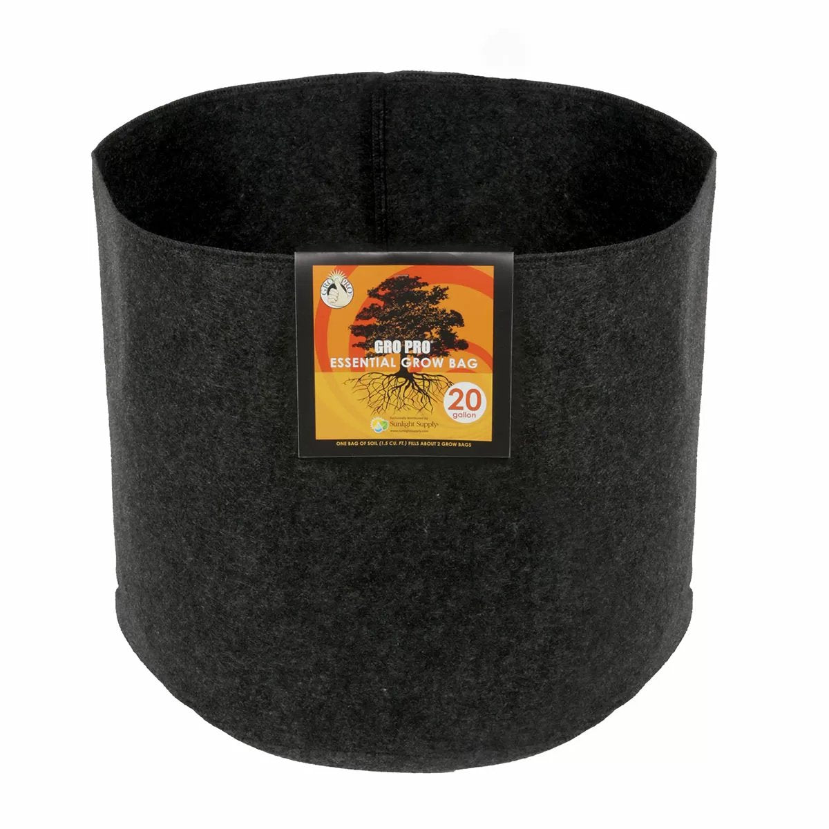 Gro Pro® Essential Round Black Fabric Pot