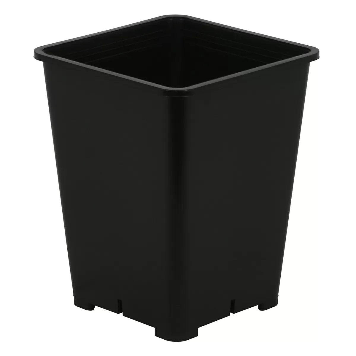 Gro Pro® Premium Square Black Plastic Pot - 6" x 6" x 8" - Case of 100