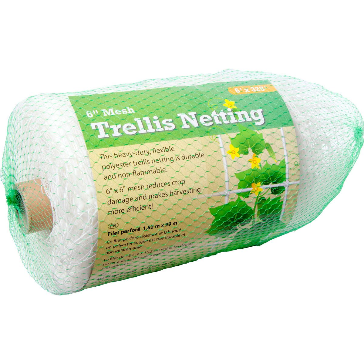 Hydrofarm® Trellis Netting 6" Mesh, non-woven, 6' x 328'