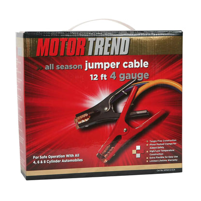 Motor Trend™ 12', 500 AMP 4 Gauge Jumper Cable