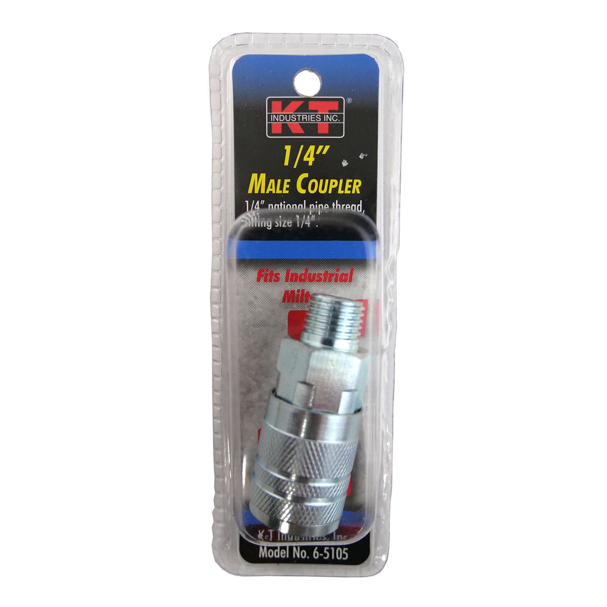 K-T Industries® Industrial 1/4" Male, 1/4" Threaded Coupler