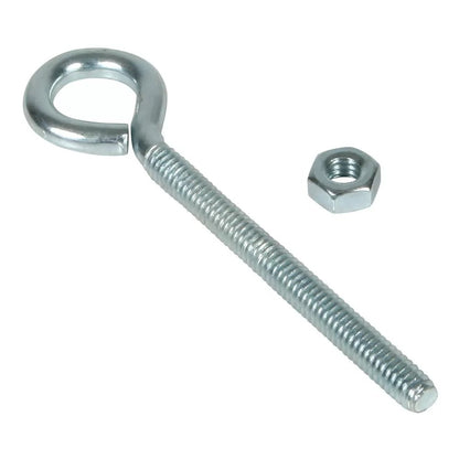 Zinc Eye Bolt w/ Nut - 1/4" x 4"