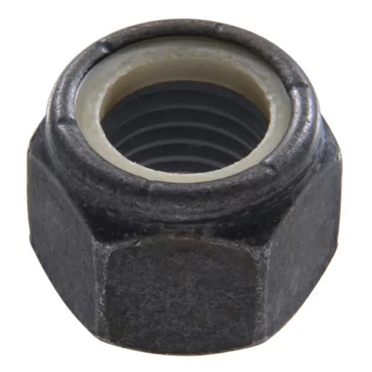 Black Phosphate Stop Nut - Nylon Insert - 1/4"