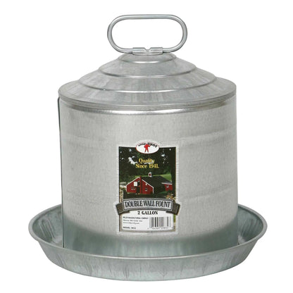 Little Giant® Galvanized Double Wall Poultry Fountain