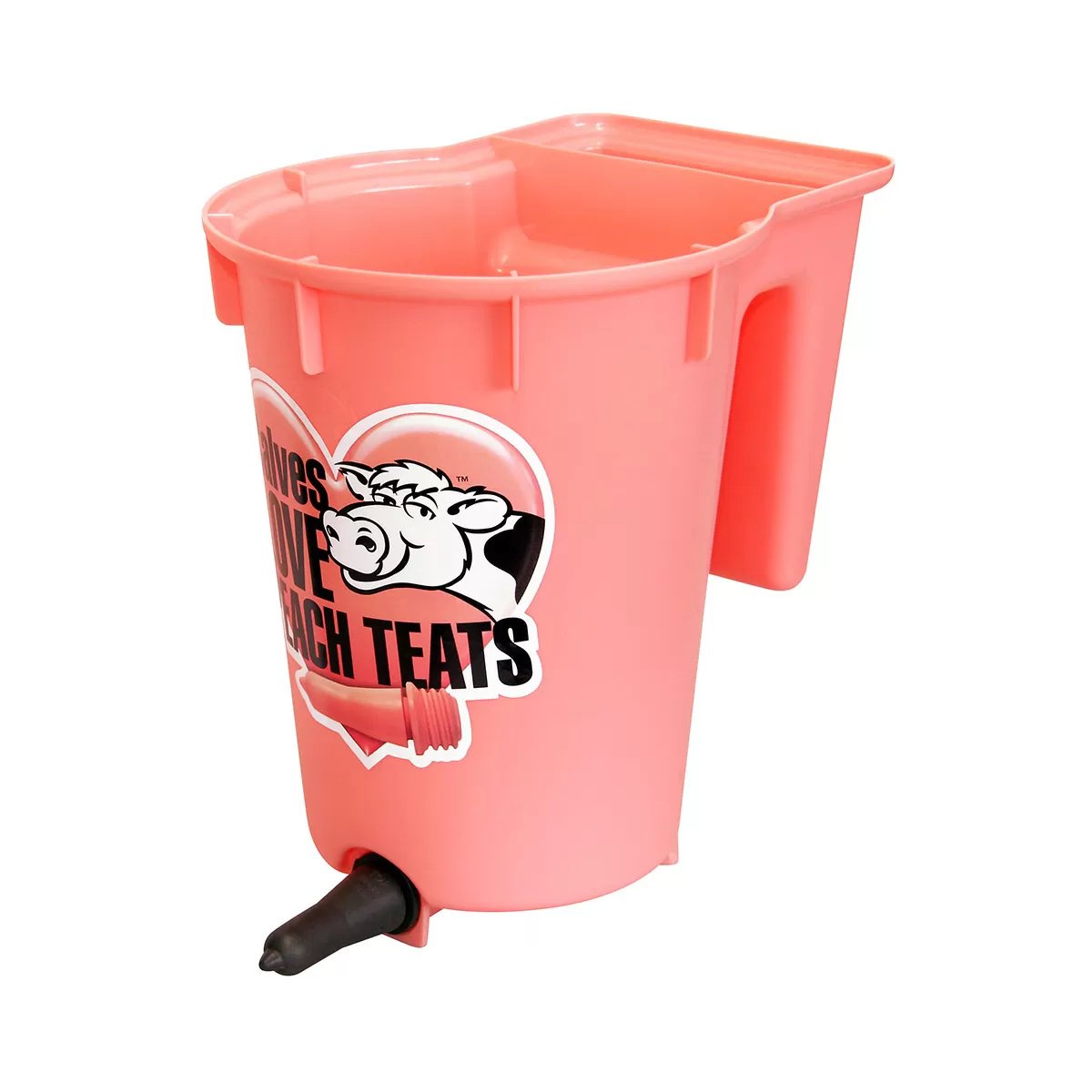 Peach Teat Single Feeder Bucket