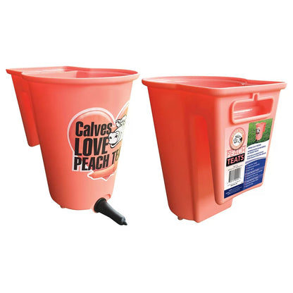 Peach Teat Single Feeder Bucket