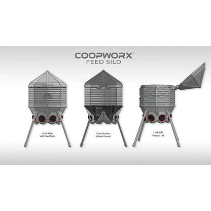 CoopWorx Chicken Feed Silo - Adjustable Legs