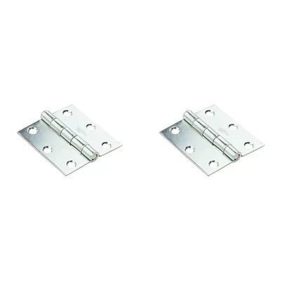 Zinc-Plated Removable Pin Broad Hinges - 2 1/2"