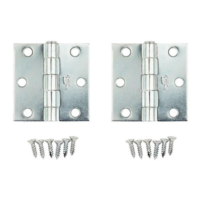 Zinc-Plated Removable Pin Broad Hinges - 2 1/2"