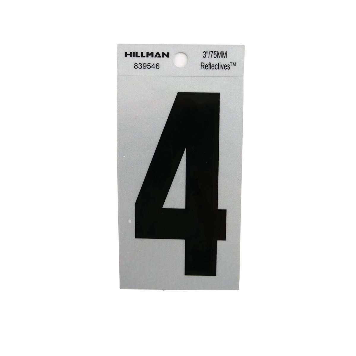 Square Cut Self Adhesive 3" Number - #4