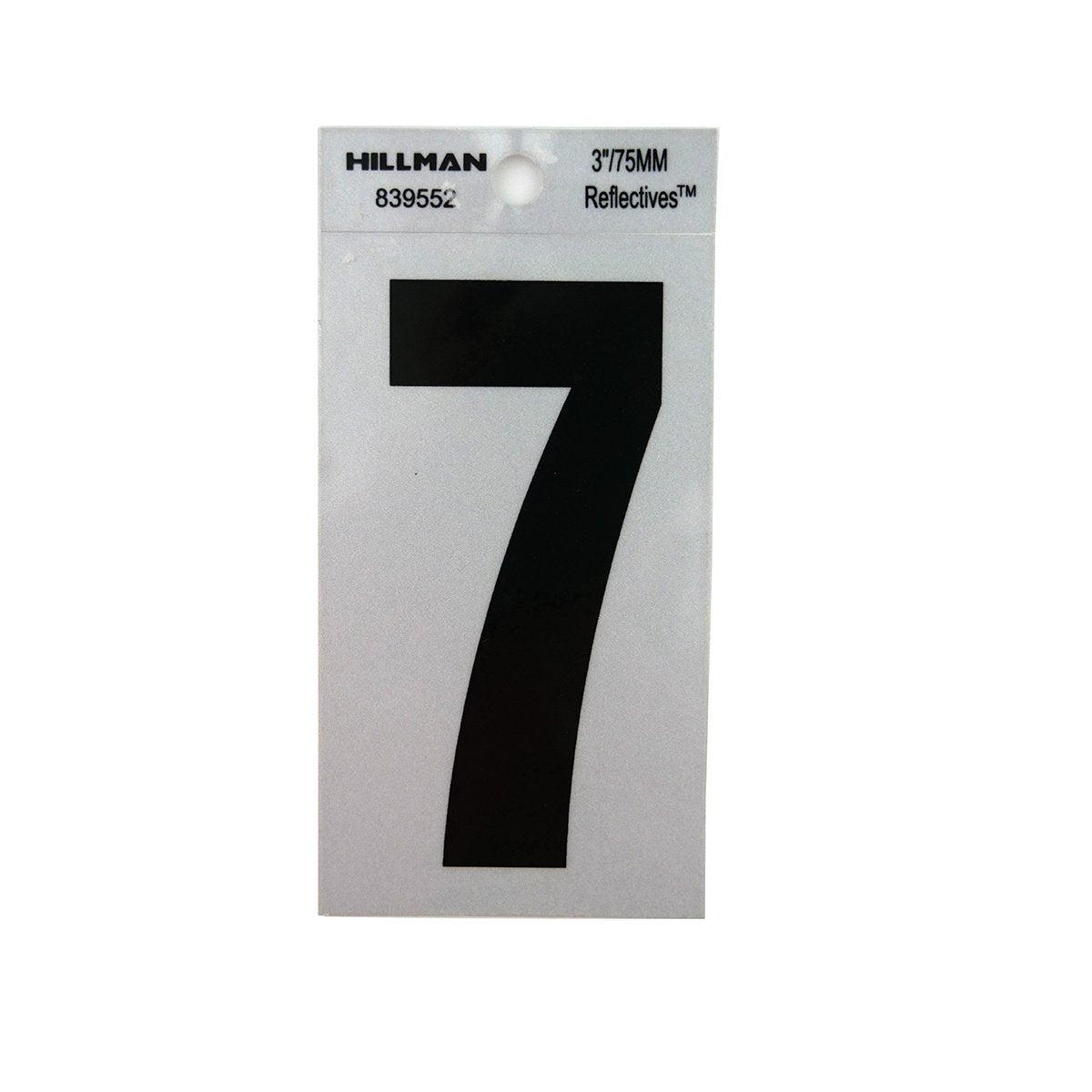 Square Cut Self Adhesive 3" Number - #7