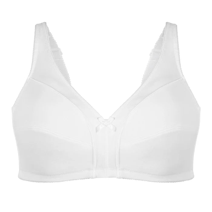 Comfortable Wireless Cotton Bra with Unlined Seamed Cups