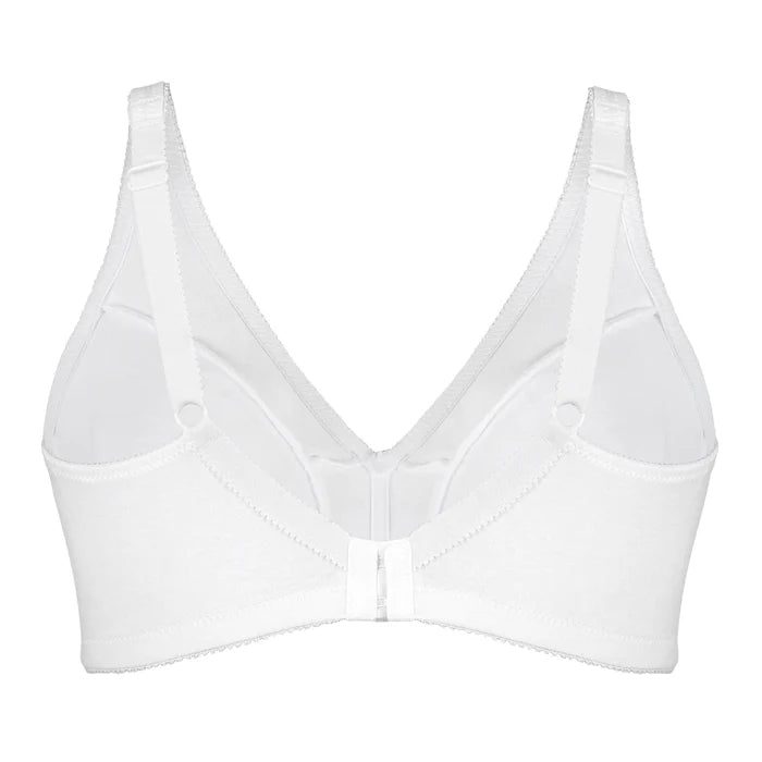 Comfortable Wireless Cotton Bra with Unlined Seamed Cups