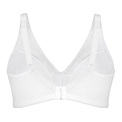 Comfortable Wireless Cotton Bra with Unlined Seamed Cups