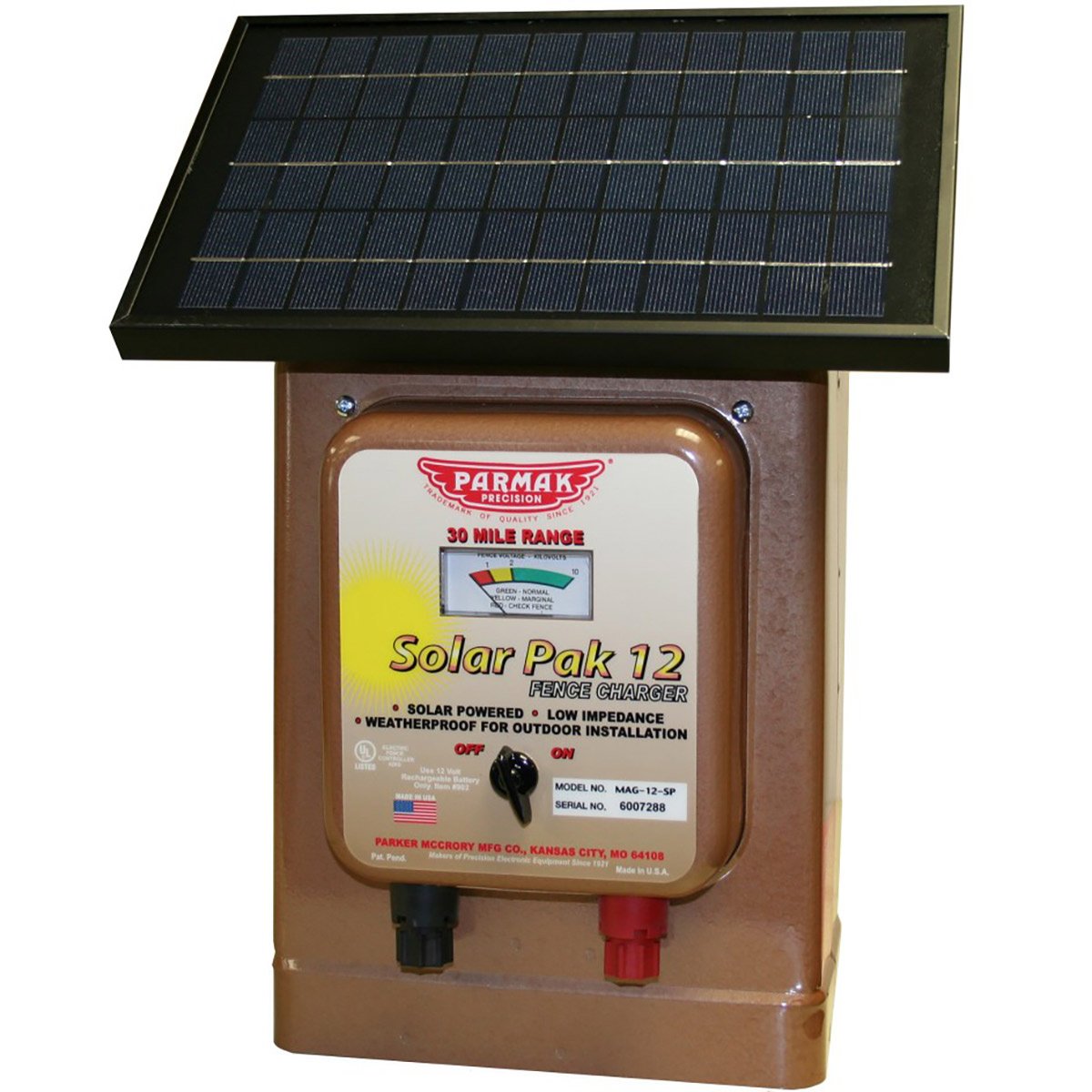 Parmak® 12V Fencer- Solar/Battery Operated - 30 miles