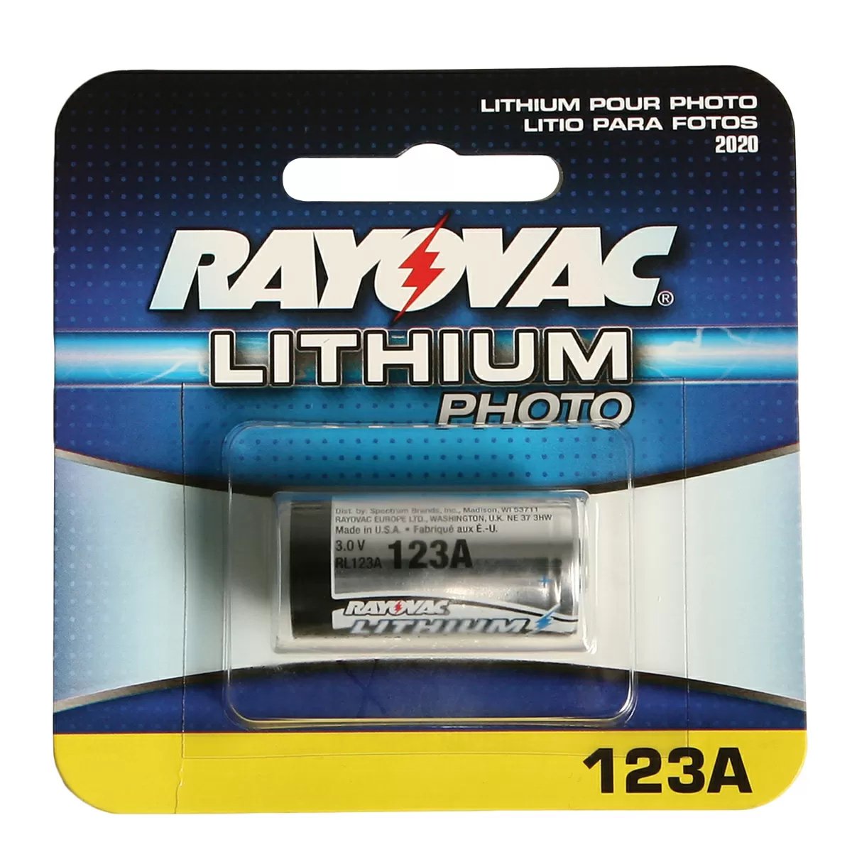 Rayovac® 123A 3-Volt Lithium Photo Battery - 1/Pack